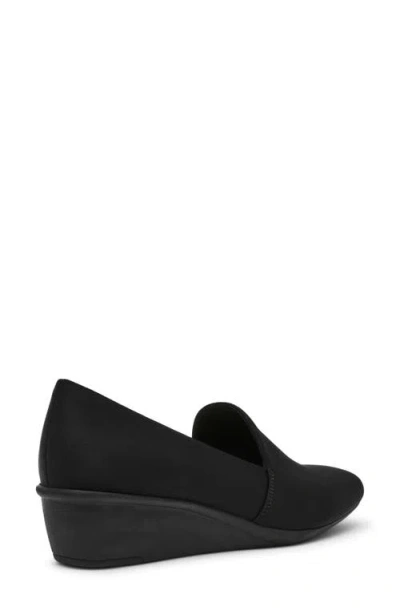Anne Klein Women's Wendell Slip On Wedge Loafers In Black