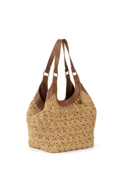 The Sak Roma Straw Small Shopper Tote Bag In Natural Primrose Straw