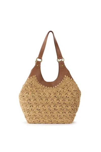 The Sak Roma Straw Small Shopper Tote Bag In Natural Primrose Straw