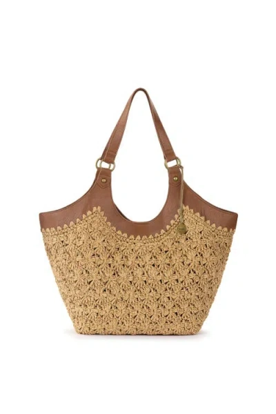The Sak Roma Straw Small Shopper Tote Bag In Natural Primrose Straw