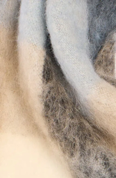 Acne Studios Women Fringed Scarf With Logo In Multi