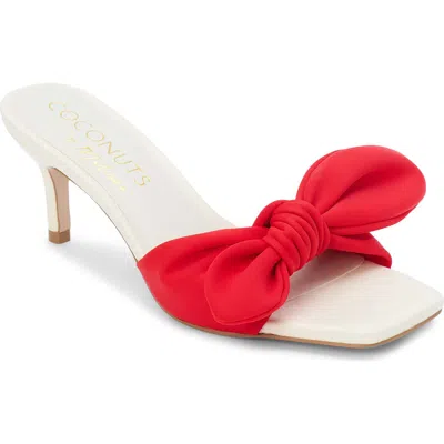 Coconuts By Matisse Uptown Bow Heeled Sandals In Red