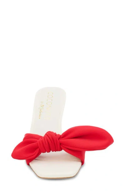 Coconuts By Matisse Uptown Bow Heeled Sandals In Red