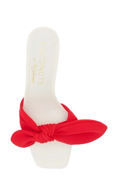 Coconuts By Matisse Uptown Bow Heeled Sandals In Red