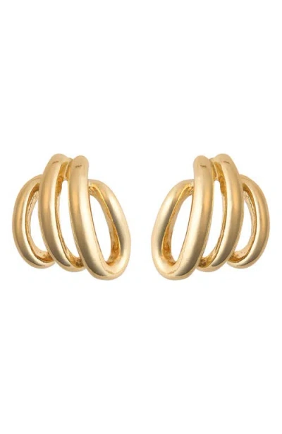 Panacea Open Bar Hoop Earrings In Gold