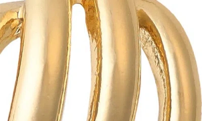 Panacea Open Bar Hoop Earrings In Gold