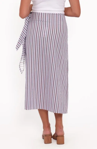 Petal And Pup Petal & Pup Jacey Stripe Wrap Midi Skirt In Multi
