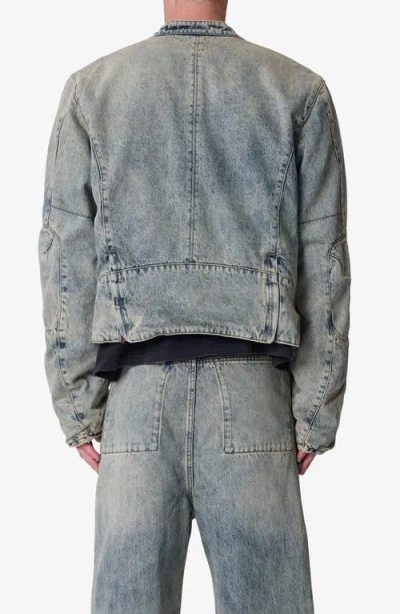 Mnml Moto Denim Jacket In Blue