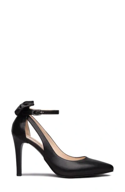 Nerogiardini Bow Ankle Strap Pump In Black