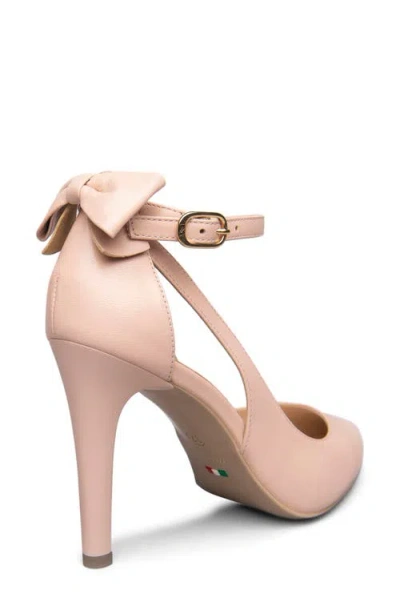 Nerogiardini Bow Ankle Strap Pump In Pink