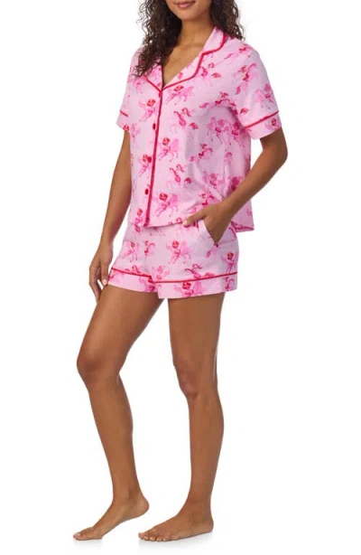 Room Service Pjs Print Short Pajamas In Multi