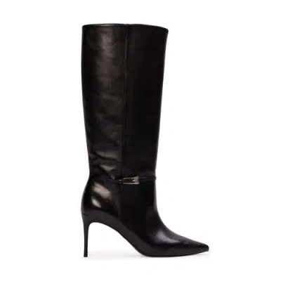 Black Suede Studio Elo 80 Leather Boot In Black