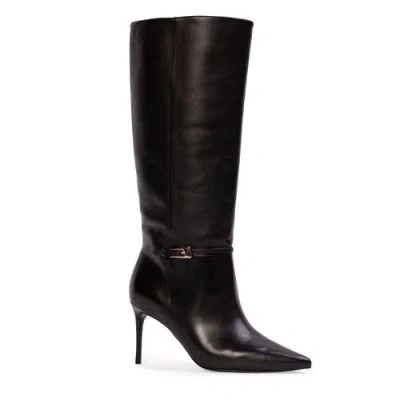 Black Suede Studio Elo 80 Leather Boot In Black