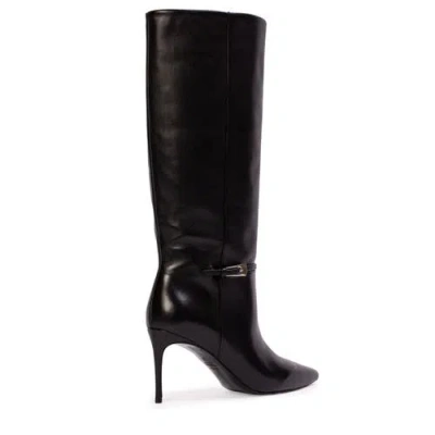 Black Suede Studio Elo 80 Leather Boot In Black