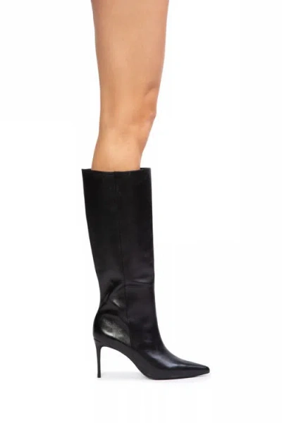Black Suede Studio Elo 80 Leather Boot In Black