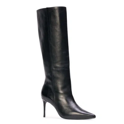 Black Suede Studio Elo 80 Leather Boot In Black