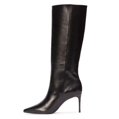 Black Suede Studio Elo 80 Leather Boot In Black