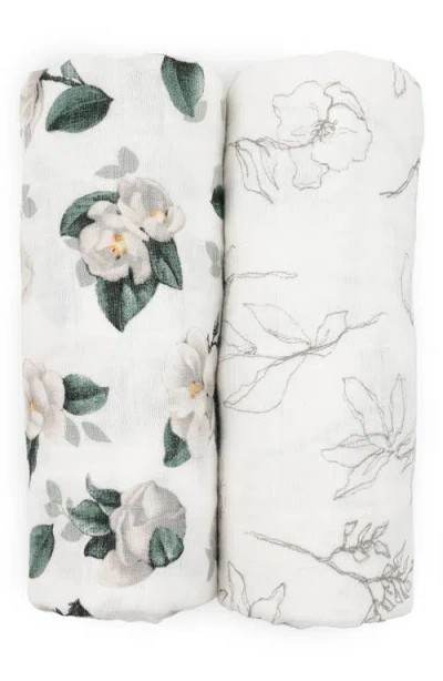 Little Unicorn 2-pack Organic Cotton Muslin Swaddle Blanket In White