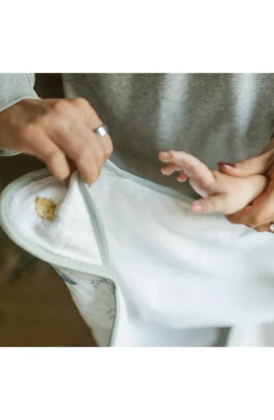 Little Unicorn Cotton Muslin & Terry Hooded Towel In Blue