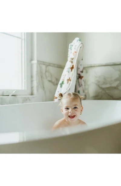 Little Unicorn Cotton Muslin & Terry Hooded Towel In Multi