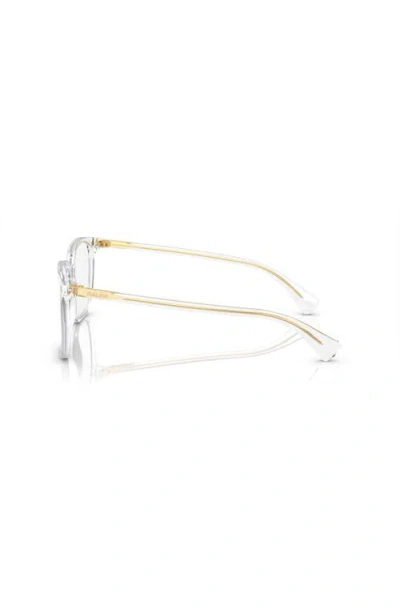 Ralph 52mm Rectangle Optical Glasses In Gold