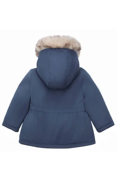Rokka&rolla Borg Lining Puffer Coat In Blue