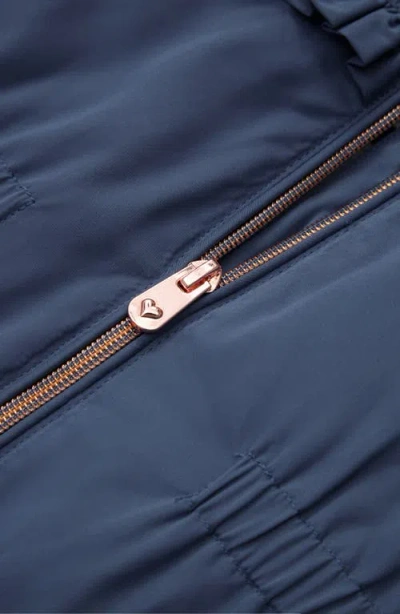 Rokka&rolla Borg Lining Puffer Coat In Blue