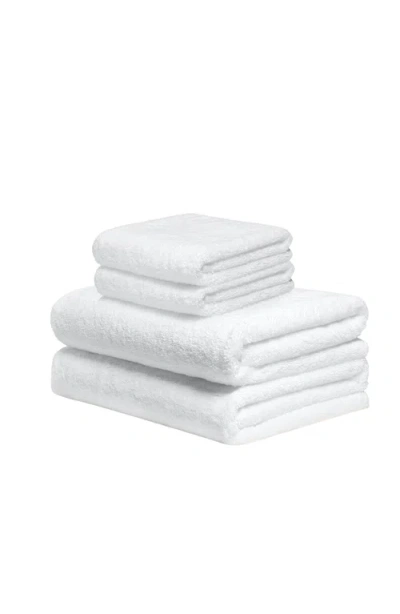 Italic Serene Ultraplush Collection Bath Essentials- 2 Bath Towels And 2 Hand Towels In White