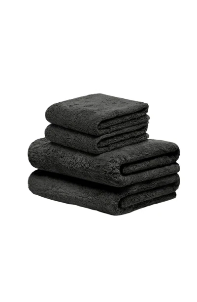 Italic Serene Ultraplush Collection Bath Essentials- 2 Bath Towels And 2 Hand Towels In Gray
