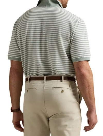 Polo Ralph Lauren Striped Cotton Polo Shirt In Green