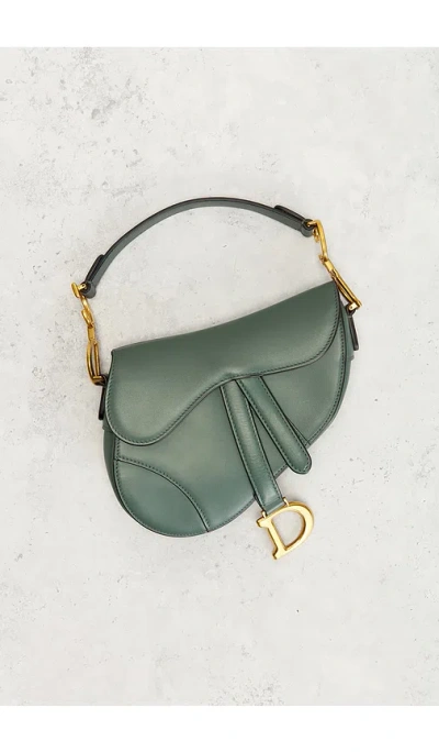 Fwrd Renew Dior Saddle Bag In Green