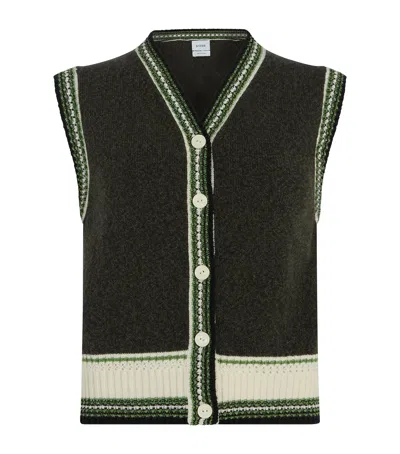 Barrie Cashmere Stripe-detail Trousers In Gray