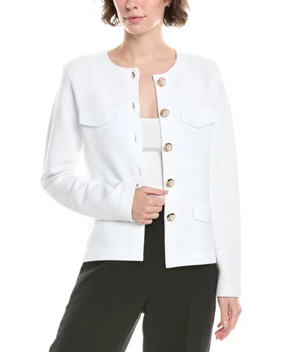 St John St. John Textured Jacket In White