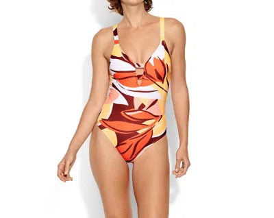 Seafolly Cut Copy Maillot One Piece In Tangelo In Multi