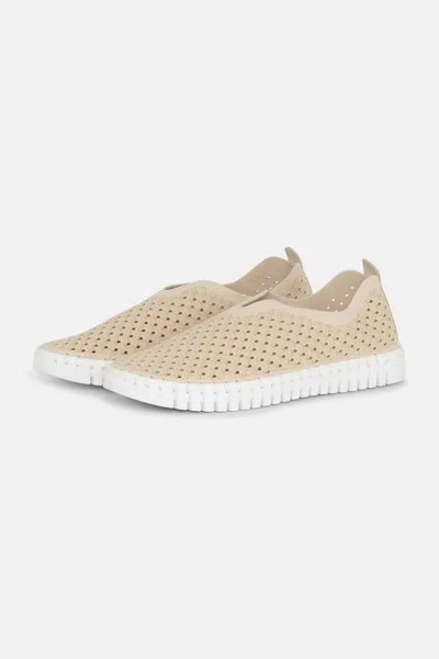 Ilse Jacobsen Tulip 139 Perforated Slip-on Sneaker In Sand