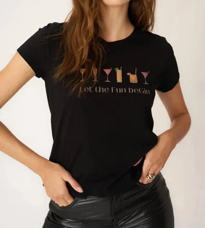 Project Social T Let The Fun Be Gin Tee In Black In Black