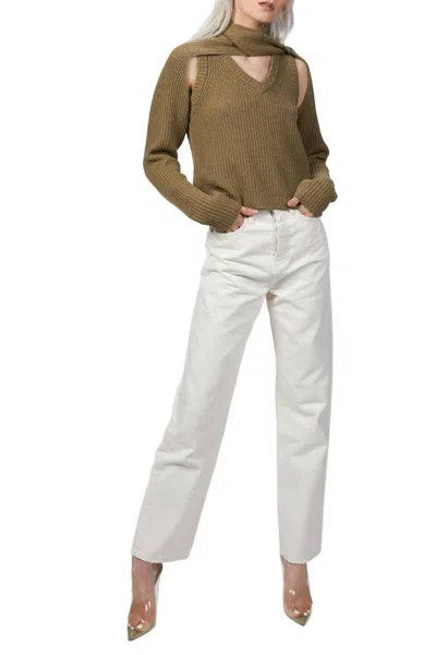 Wynn Hamlyn Loop Chunky Sweater In Olive In Green