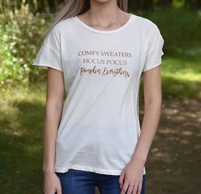 The Minted Olive Pumpkin Everything Tee In White