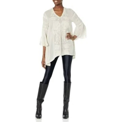 Johnny Was Temperty Loralai Tunic Top In White In White