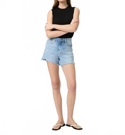 Paige Dani With Raw Hem Shorts In Real Gone Distressed In Blue