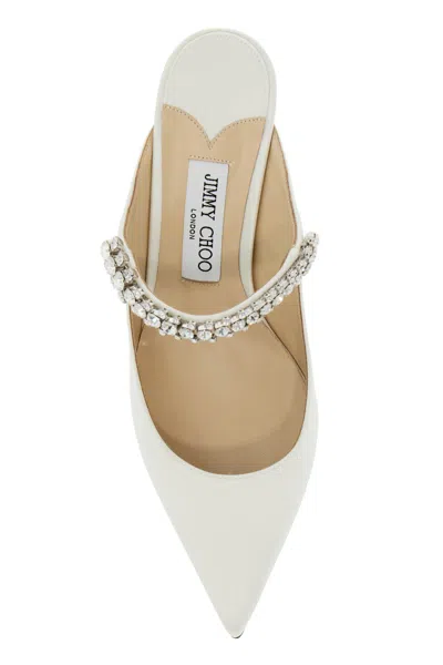 Jimmy Choo Pointed-toe Mule With Mid-height Stiletto Heel In White