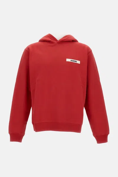 Jacquemus Le Sweatshirt Gros Grain In Red