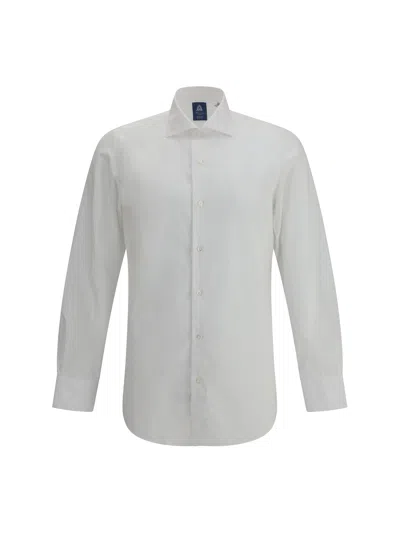 Finamore 1925 Timeless White Button-down Shirt With Structured Collar In White