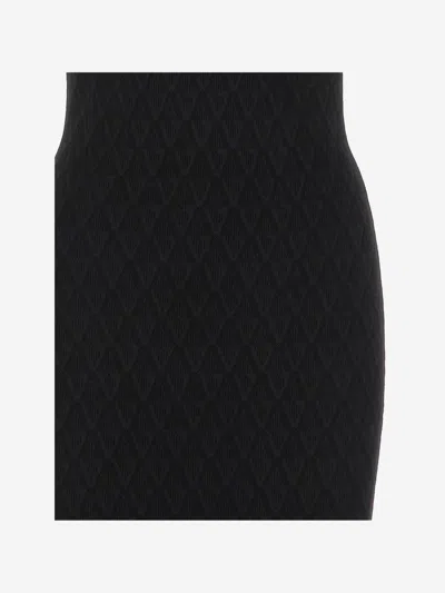 Versace Medusa Embellished La Greca Jacquard Knit Minidress In Black Technical