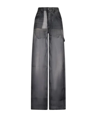 Haikure Winona Sheer Organza Pants In Black