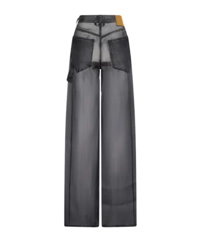 Haikure Winona Sheer Organza Pants In Black