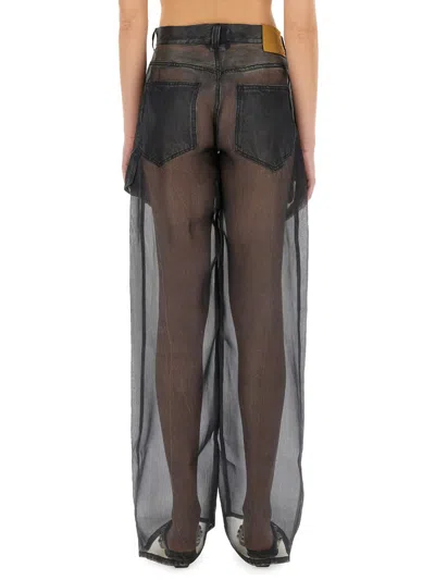 Haikure Winona Sheer Organza Pants In Black