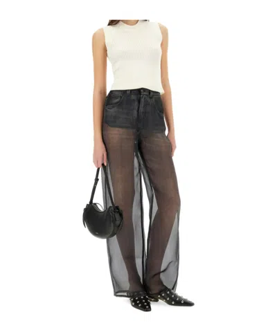 Haikure Winona Sheer Organza Pants In Black