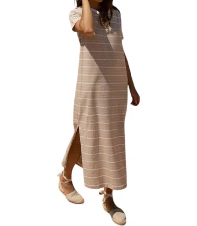 Mus & Bombon Libia Long Stripe Maxi Dress In Arena In Multi