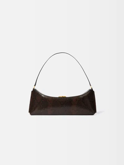 Jacquemus Ovalo Clutch In Brown